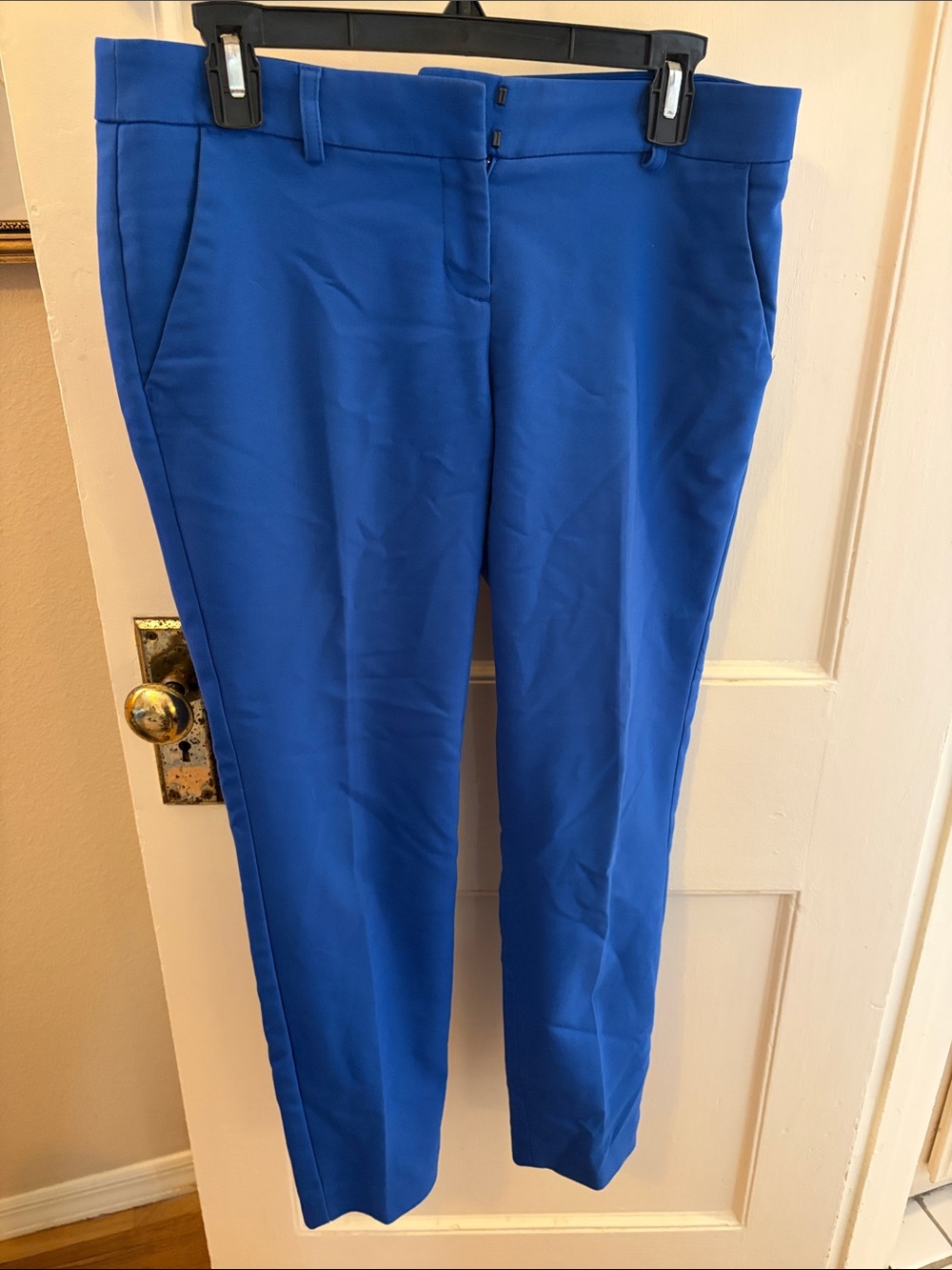 Express Women's Bright Blue Straight-Leg Trousers